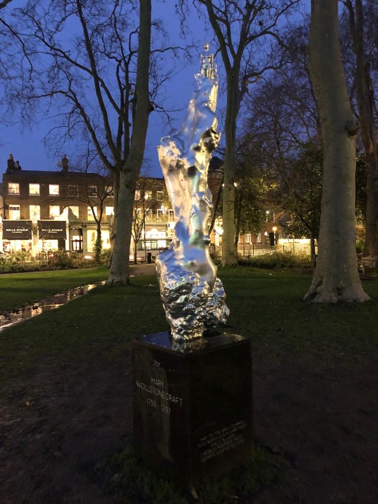 A Sculpture for Mary Wollstonecraft is a public sculpture commemorating the 18th century feminist writer and human rights advocate Mary Wollstonecraft in Newington Green, London. A work of the British artist Maggi Hambling, it was unveiled on 10 November 2020.
