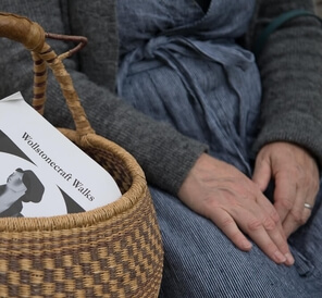A basket with the Wollstonecraft walk guide inside